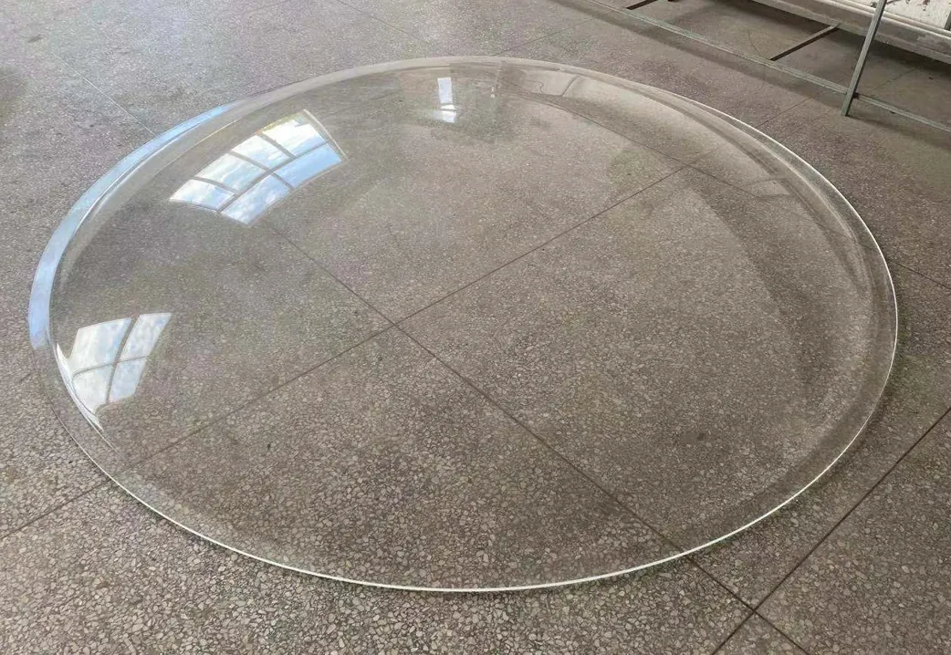 Finished acrylic dome installation